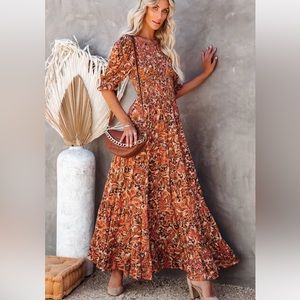 Vici floral maxi dress with low back